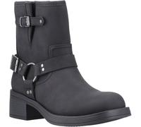 Rocket Dog Nino Faux Leather Womens Black Heeled Ankle Boots - Size UK 6