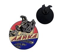 Rocket Dog Pin Badge Laiki Soviet Union USSR Brooch Lapel Jacket Bag Cosmonaut Space Program Race CCCP Icon Logo Astro Pup Cold War (Laiki)