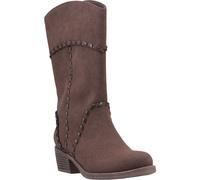 Rocket Dog Rowdy Faux Leather Womens Dark Brown Heeled Mid Calf Boots - Size UK 3