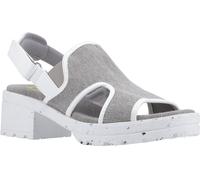 Rocket Dog Sandal Ladies Summer Lilly Recycled Canvas PU Sandal Grey White