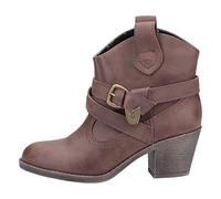 Rocket Dog Womens Satire Lane Heeled Boots Dark Brown 7