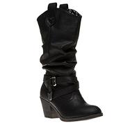Rocket Dog Sidestep Cowboy Boots, Black Oliver in Black, 6 UK