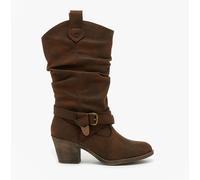 Rocket Dog Sidestep Womens Synthetic Zip Up Comfort Casual Brown Tall Boots