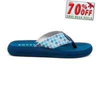 Rocket Dog Spotlight Knox Womens Geomeric Fashion Platform Flip Flop Sandal Blue