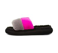 Rocket Dog STRATUS WINETTE Womens Faux Fur Slide Sandals Grey/Pink/Black