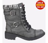 Rocket Dog Womens/Ladies Thunder Biker Boots (6 UK) (Black)