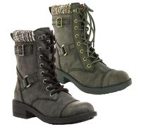 Rocket Dog Thunder Womens Classic Ankle Lace Up Biker Boots - Brown Galaxy - UK 7 / EU 40