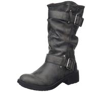 Rocket Dog Trumble Black Womens Mid Calf Biker Boots