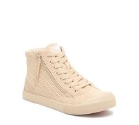 Rocket Dog Women Jazzin High Top Comfort Plush Foam Sneaker, Corduroy Natural, 8 UK