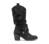 Rocket Dog Womens Black Boots Buckle Ankle Strap Zip Up Low Heel Gripped SIZE