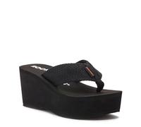 Rocket Dog Women's Crush Platform Thong Wedge Sandal, Black, 4 UK