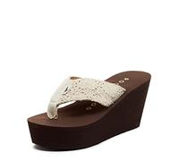 Rocket Dog Women's Diver Heeled Sandal, Crochet Natural, 6 UK