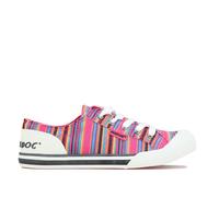 Rocket Dog Jazzin Aloe Womens Multi Stripe Canvas - Size 3 UK - Multicolour