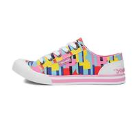 Rocket Dog Women's Jazzin Eden Stripe Cotton Walking Shoe, Pink Multi, 6.5 UK