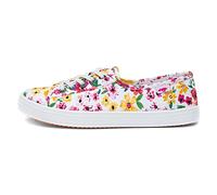 Rocket Dog Womenss Chow Margate Floral Pumps in White Textile - Size UK 5