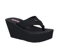 (6 UK, Black) Rocket Dog Womens/Ladies Diver Webbing Slip On Wedge Sandals