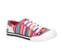 Rocket Dog Womens/Ladies Jazzin Eden Stripe Lace Up Canvas Trainer FS6056