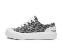 Rocket Dog Womens Jazzin Plus Canvas Pumps Ames Leopard Grey 5