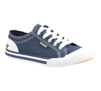 Rocket Dog Jazzin Womens Navy Casual Lace Up Canvas Pumps Shoes Trainers