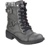 Rocket Dog Womens/Ladies Thunder Biker Boots (Black) Faux Leather - Size UK 7