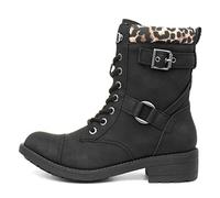 Rocket Dog Womens/Ladies Thunder Santee Leopard Print Mid Calf Boots (4 UK) (Black/Natural)