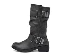 Rocket Dog Womens/Ladies Trumble Faux Leather Biker Boots (8 UK) (Black)