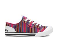 Rocket Dog Jazzin Aloe Womens Multi Stripe Canvas - Size 4 UK - Multicolour