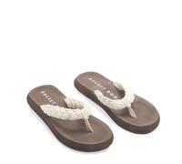 Rocket Dog Womens Sunset Cord Flip Flops in Natural - Cream Textile - Size UK 3
