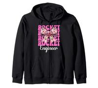 Rocket Engineer Aerospace Engineer Engineering Girl Mom Zip Hoodie