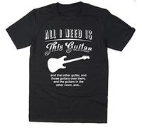 Rocket Fuel 'All I Need is This Guitar' Mens Funny Printed T-Shirt - Black - Medium