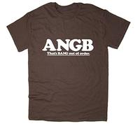 Rocket Fuel 'ANGB - That's Bang Out of Order' Mens Funny Printed T-Shirt Brown - Large