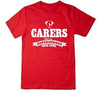 Rocket Fuel 'Carers - Not All Superheroes Wear Capes' Mens Funny Printed T-Shirt