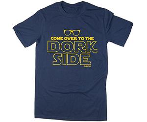 Rocket Fuel 'Come Over to The Dork Side' Mens Funny Printed T-Shirt Navy - Small