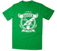 Rocket Fuel 'Darren - The Man, The Myth, The Legend' Mens Funny Printed T-Shirt - Green - Medium