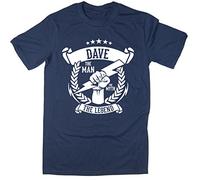 Rocket Fuel 'Dave - The Man, The Myth, The Legend' Mens Funny Printed T-Shirt - Navy - XL