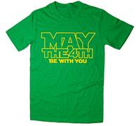 Rocket Fuel 'May The 4th Be with You' Mens Funny Printed T-Shirt Green - Small