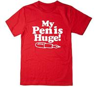 Rocket Fuel 'My Pen is Huge' Mens Funny Printed T-Shirt