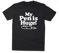 Rocket Fuel 'My Pen is Huge' Mens Funny Printed T-Shirt