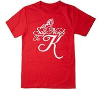Rocket Fuel 'Say Neigh to K' Mens Funny Printed T-Shirt - Red - Small