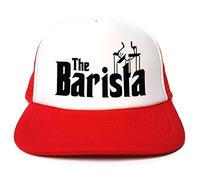 Rocket Fuel 'The Barista' Funny Printed Trucker Cap - Red