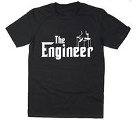 Rocket Fuel 'The Engineer' Mens Funny Printed T-Shirt - Black - Small