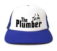 Rocket Fuel 'The Plumber' Funny Printed Trucker Cap - Royal Blue