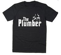 Rocket Fuel 'The Plumber' Mens Funny Printed T-Shirt - Black - Large