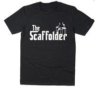 Rocket Fuel 'The Scaffolder' Mens Funny Printed T-Shirt - Black - XL