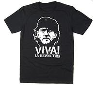 Rocket Fuel 'Viva La Revolution' Mens Funny Printed Corbyn T-Shirt - Black - Medium