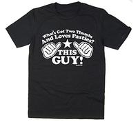 Rocket Fuel 'What's Got Two Thumbs and Loves Pasties?' Mens Funny Printed T-Shirt