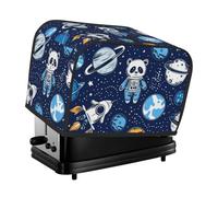 Rocket Giant Panda Astronaut Toaster Cover 2 Slice Kitchen Small Appliance Covers With Pockets Dust And Fingerprint Protectio