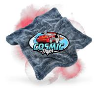 Rocket Gloss Cosmic Dryer Car Drying Cloth Water Magnet 1300 GSM Premium Microfibre Cloth 40 x 40 cm Grey Rounded Twisted Pile Microfibre Absorbent, Lint-Free and Scratch-Free (L - 40 x 40 cm)