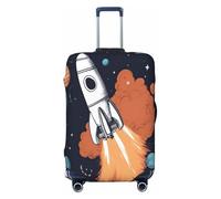Rocket in Space Print Luggage Cover,Fashion Lightweight Travel Accessories