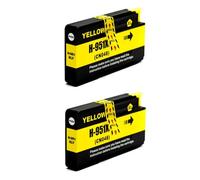 Rocket Inks 2x 951XL Yellow Compatible Ink Cartridges For HP OfficeJet Pro 8600 Plus Printers
